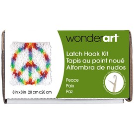 Wonderart Peace Latch Hook Kit, 8" X 8"