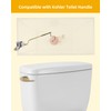 iFealClear Polished Gold Universal Toilet Tank Flush Lever Handle, Brass