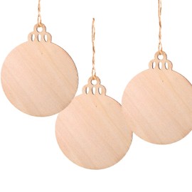 Kingrol 150 Pack Natural Wood Slices, 3 Inch Round Wooden Discs with Holes for Crafts Supplies DIY Christmas Ornaments Wedding Hanging Decor