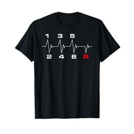 6 Speeds Gear Shift Manual Transmission Heartbeat T-Shirt T-Shirt