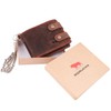 MORUCHA RFID Blocking Men's Biker Wallet Genuine Distressed Hunter Leather