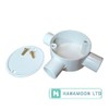 White 25mm PVC Tee Conduit Box 3 Way Terminal Box