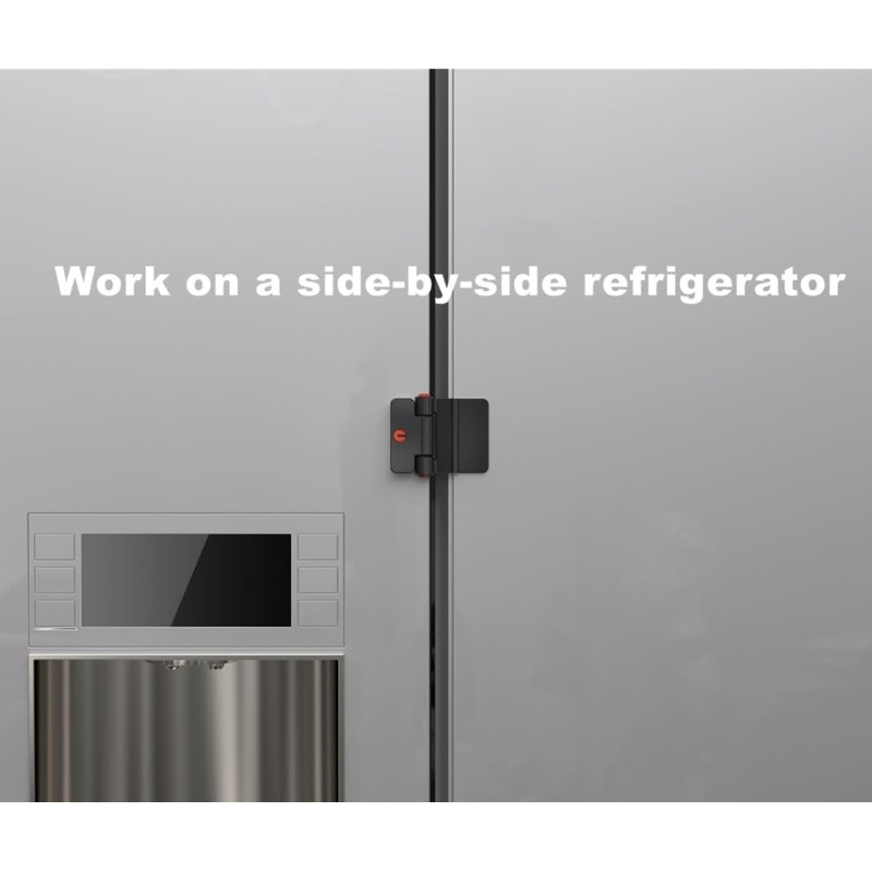 Refrigerator Adhesive Locks Double Button Fridge Door Lock with Key,