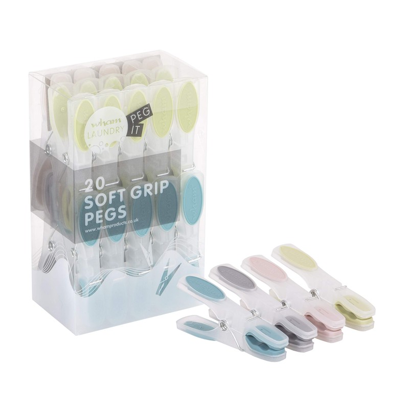 20 x Soft Grip Midi Clothes Pegs