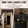 Black Lace Spider Web Mantel Scarf for Halloween – 18
