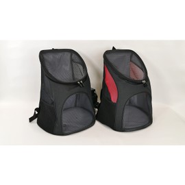 "E-Z Roll" Light-Weight Cat and Dot Pet Backpack Carrier (Black)