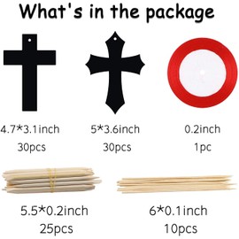 WATINC 60Pcs Scratch Cross Ornaments, Magic Art Rainbow Color Craft Kit for Kids Magic Scratch Party Favors, Scratch Paper Hanging Tags, Birthday Gifts for Kids, DIY Art Craft Kit for Boys Girls