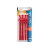 Paper Mate Erasermate Stick Medium Tip Ballpoint Pens, 5 Red
