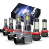 AUIMSOCO Combo LED faro haz alto-bajo+luz antiniebla Para For Honda
