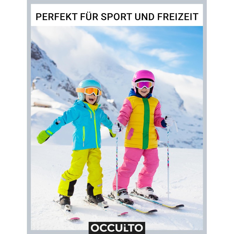 Occulto Charlie Children's Ski Socks Pack of 2, black