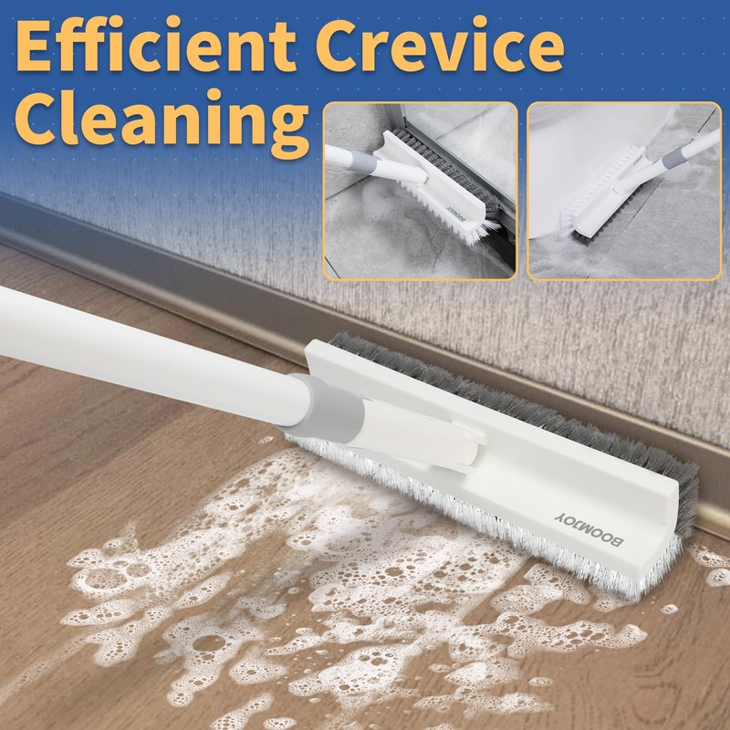 BOOMJOY Grout Brush with Long Handle, 57" Grout Cleaner for
