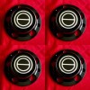 Aftermarket 4pcs. 1980-1996 F150 BRONCO BLACK Wheel Hub BLACK logo