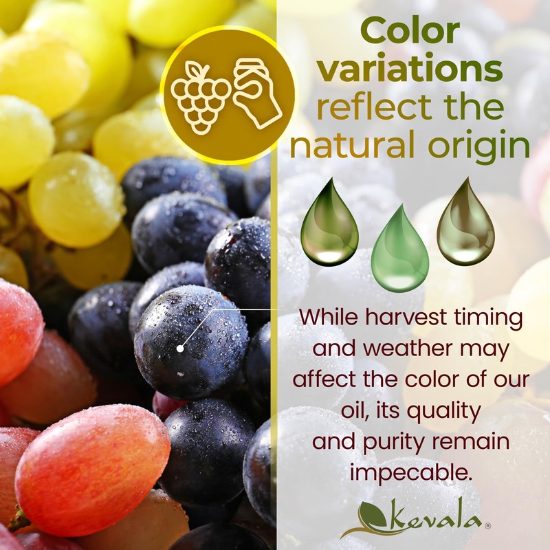 kevala Grapeseed Oil – Non-GMO Expeller Pressed Grape Seed Oil
