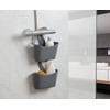 TATAY Shower Basket with Hooks, Polypropylene, Multi-Function Basket, Allows You
