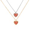 NEWITIN 2 Pieces Red Heart Necklaces for Women Carnelian Crystal