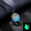 Starry Sky Luminous Necklace Colored Glass Globe Pendant Gem Original