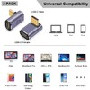 Poyiccot USB-C to Right Adapter, USB C Angle Adapter, 40Gbps