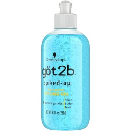 Got2B Spiked Up Styling Hair Gel,  Stiff Max Control Hair Styling Gel , 8.81 oz