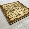 Raised Words Large Wooden Memory Keepsake Box