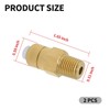 CADUFUELLY 2PCS 1/4 Inch Thermal Release Valve Brass Thermal Relief