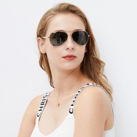 DUCO Aviator Sunglasses for Men Women Vintage Polarized Sun Glasses Mirrored Lens Metal Frame Designer Shades 3025K