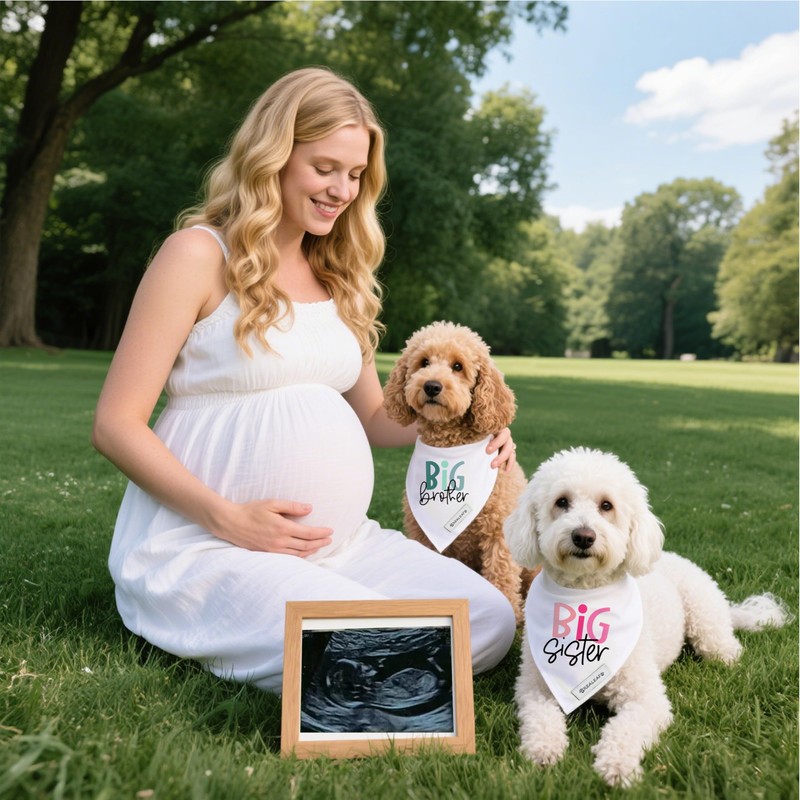 Realeaf Big Brother Big Sister Dog Bandanas Pet Scarf for