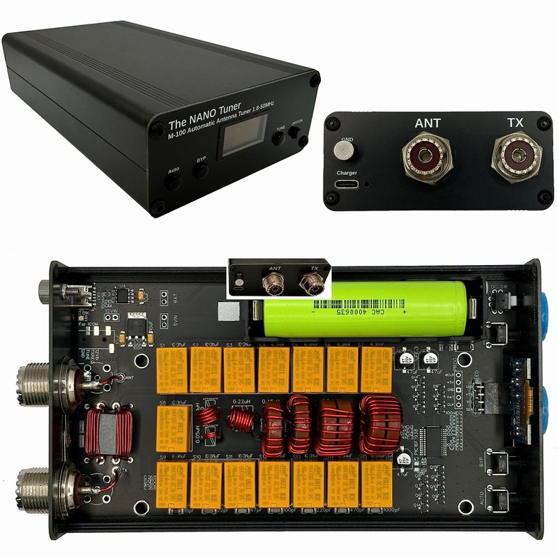 Antenna Tuner M-100 Tiny 100W Automatic Antenna Tuner OLED display