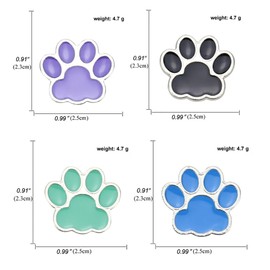 Cute Cat Paw Print Brooches Set for Women Teen Girls Kitten Puppy Animal Pet Enamel Brooch Pin Lapel Badge Jackets Hat Backpacks Shirt, Metal, New