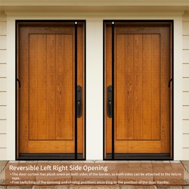 Reversible Left Right Side Opening Screen Door Mesh Magnetic Closure Heavy Duty, Self Closing Fiberglass Bug Net with Magnet for Sliding Doors & Doorway, Pet Friendly, 36 x 78 inch