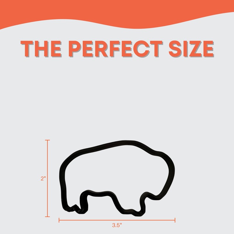 Buffalo Cookie Cutter with Easy to Push Design, for Baby