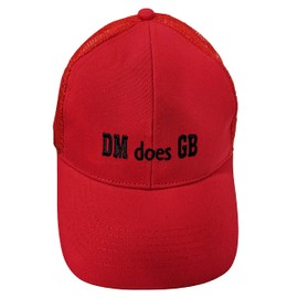 DM Does GB RED Trucker Hat, Red, One Size