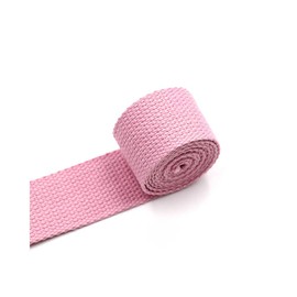 Aumey Cotton Webbing，Webbing Bag Handles, Bag Strap for Tote Bag Upholstery Webbing，78 Inch (Pink, Width=2 inch)