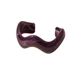 MMIUAEG Creative Wave-shaped Opening Cuff Bracelets Statement Colorful Geometric Chunky Bangle Bracelets Acrylic Resin Irregular Wristbands for Beach Vacation Jewelry-Dark Purple