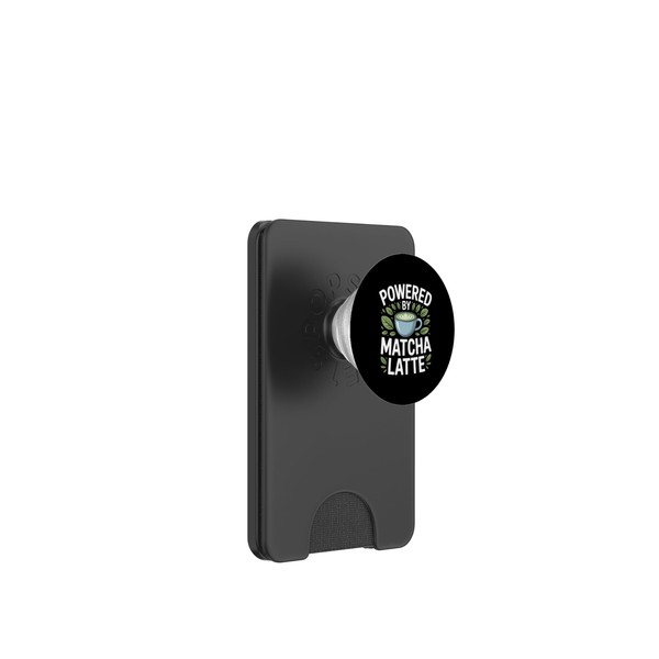 Powered by Matcha Latte PopSockets PopWallet for MagSafe