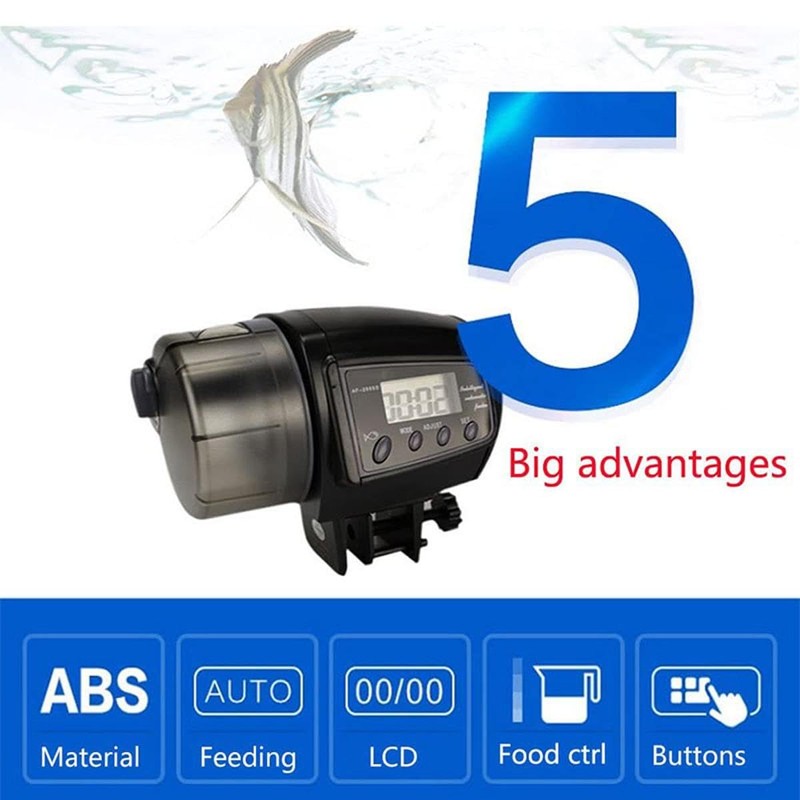 Digital Aquarium Fish Feed, Automatic Fish Feeder Tank Feeder Timer