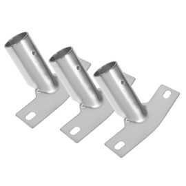 Healvian 3pcs Metal Broom Handle Bracket Extension Pole Adapter Broom Handle Bracket Replacement Iron Broom Handle Connector Broom Head Adapter