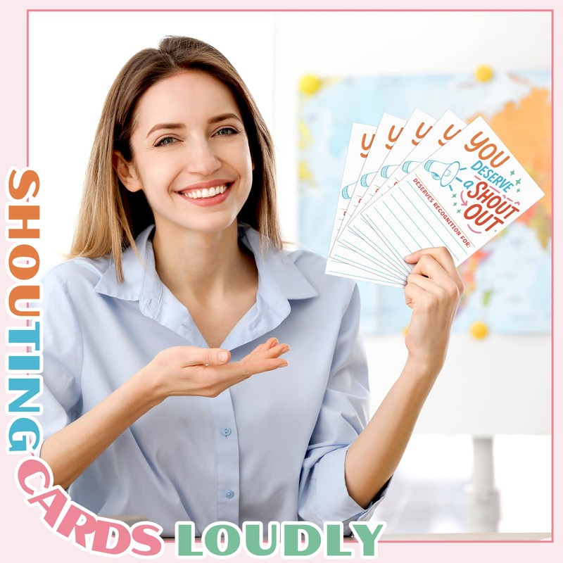 200 Count Shout Out Cards for Teachers Students Employees Staff