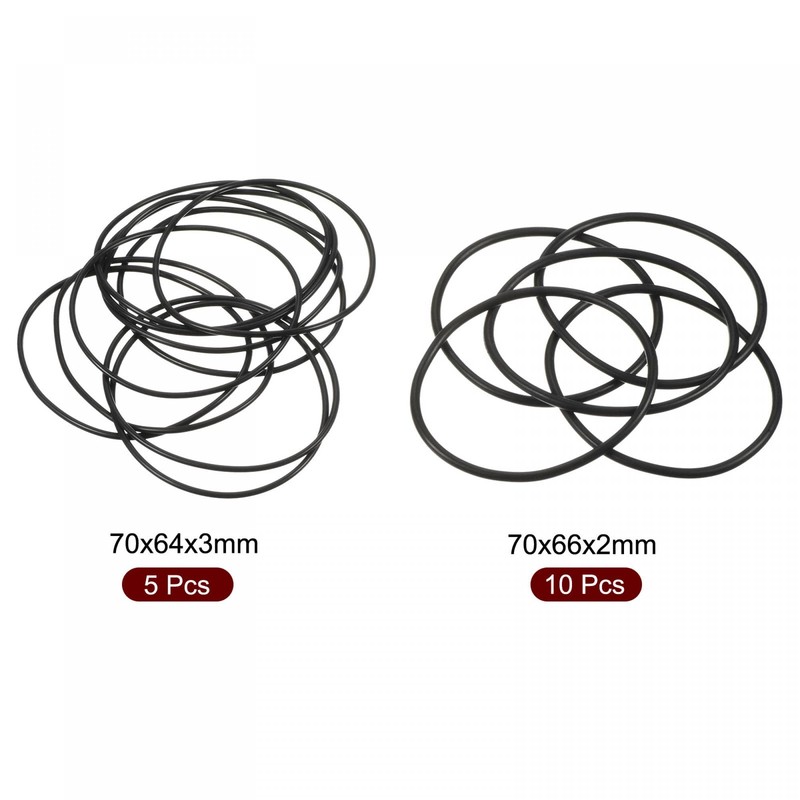 sourcing map Nitrile Rubber O-Rings 70mm OD 64mm 66mm ID