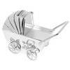 silver plated pram money box