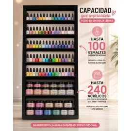 Exhibidor Esmaltero Multiusos Maquillaje Juguetero Mdf 40x80                                                                                          