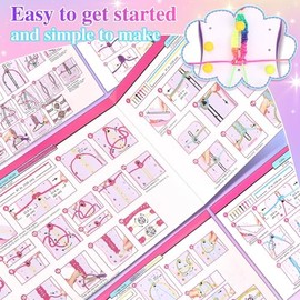 Kit Para Hacer Pulseras Para Niñas, Kit para Hacer Pulseras de la Amistad Juguetes, Pulsera Ajustable Trenzadas Varios Colores, Juguetes y Regalos Perfectos para Hacer Joyas Manualidades Cumpleaño Regalo Navidad