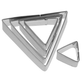 STOBAZA 5 Pcs Triangle Cookie Cutters, Sugar Mold, Pastry Ring, Triangle Pancake Cutter
