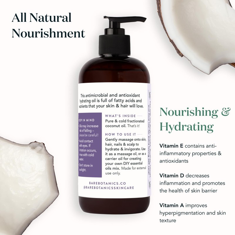 BARE BOTANICS Fractionated Coconut Body Oil