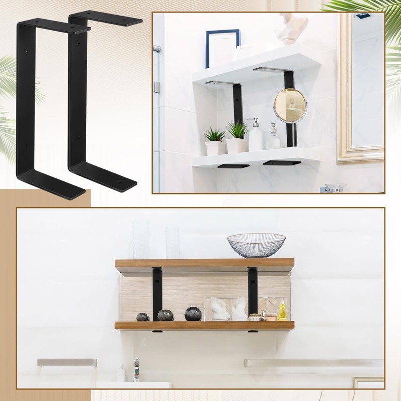 Shimeyao 2 Pack 5 Inch Heavy Duty Double Floating Shelf