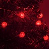70 G12 Red Globe Christmas Lights, 24 ft LED Red