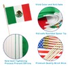 QQSD Mexico Small Flag Mexican Stick Mini Hand Held Flags