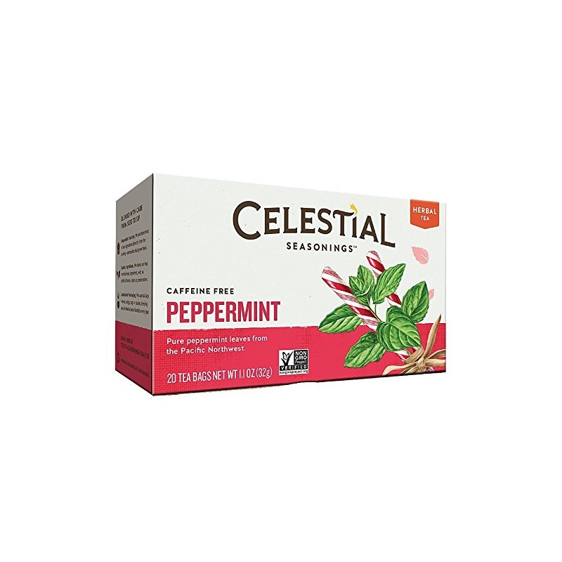 Peppermint Herbal Caffeine Free Tea 20-bags (3 Pack)