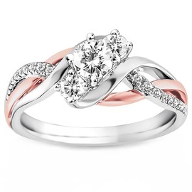 Women's 925 Sterling Silver Engagement Ring Wedding Rings Women 5/8 ct 7A Cubic Zirconia Ring with Gift Box Engagement Wedding Gift, Non-precious metal