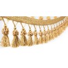 Yalulu 4 Yards Beads Hanging Ball Tassel Fringe Trim Fabric