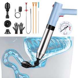 Electric Toilet Plunger High Pressure Drain Unclogger - Heavy Duty Clog Remover Tool Plungers for Bathroom Toilets, Bathtubs, Floor Drains and Clogged Pipes, Versatile Home Toilet Clog Remover